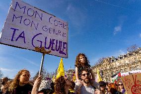 International Women’s Day: 120,000 People Gathered In Paris To Advocate For Gender Equality.