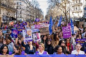 International Women’s Day: 120,000 People Gathered In Paris To Advocate For Gender Equality.