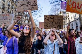 International Women’s Day: 120,000 People Gathered In Paris To Advocate For Gender Equality.