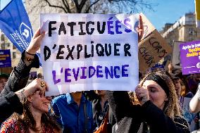 International Women’s Day: 120,000 People Gathered In Paris To Advocate For Gender Equality.