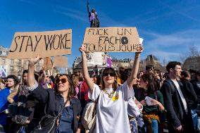 International Women’s Day: 120,000 People Gathered In Paris To Advocate For Gender Equality.