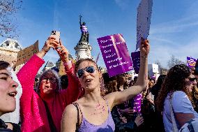 International Women’s Day: 120,000 People Gathered In Paris To Advocate For Gender Equality.