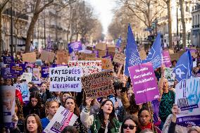 International Women’s Day: 120,000 People Gathered In Paris To Advocate For Gender Equality.