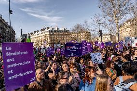 International Women’s Day: 120,000 People Gathered In Paris To Advocate For Gender Equality.