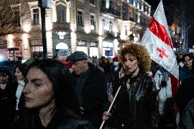 Women's March In Tbilisi For The International Women's Day