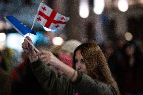 Women's March In Tbilisi For The International Women's Day