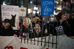 Women's March In Tbilisi For The International Women's Day