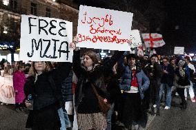 Women's March In Tbilisi For The International Women's Day