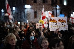 Women's March In Tbilisi For The International Women's Day