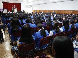 Guatemala's Vice President Karin Herrera Speaks on Combating Gender Violence at Belen High School