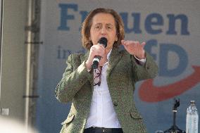 AFD Rally For International Women's Day And Counter Protest In Essen