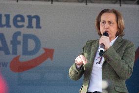 AFD Rally For International Women's Day And Counter Protest In Essen