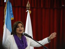 Guatemala's Vice President Karin Herrera Speaks on Combating Gender Violence at Belen High School