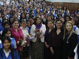 Guatemala's Vice President Karin Herrera Speaks on Combating Gender Violence at Belen High School