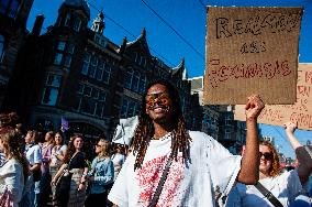 International Women's Day Rally Held In Amsterdam.