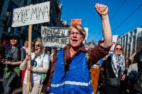 International Women's Day Rally Held In Amsterdam.