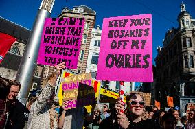 International Women's Day Rally Held In Amsterdam.