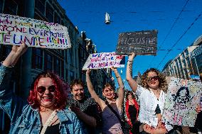 International Women's Day Rally Held In Amsterdam.