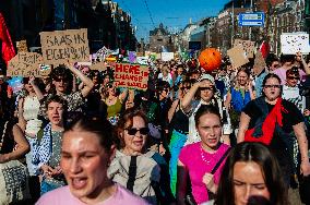 International Women's Day Rally Held In Amsterdam.