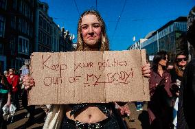 International Women's Day Rally Held In Amsterdam.