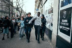 Nemesis collective during International Women's Day - Paris AJ