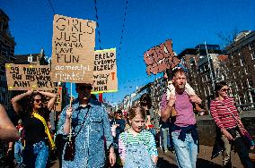 International Women's Day Rally Held In Amsterdam.