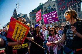 International Women's Day Rally Held In Amsterdam.