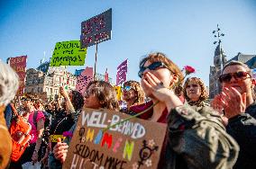 International Women's Day Rally Held In Amsterdam.