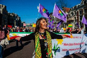 International Women's Day Rally Held In Amsterdam.