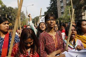 Students Protest Against Rape In Bangladesh