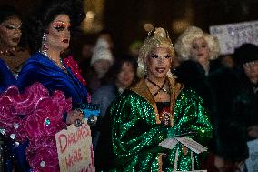 Drag march against Trump takeover of the Kennedy Center for the Performing Arts