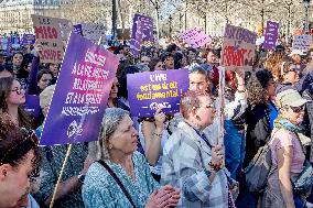 International Women's Day In Paris, France