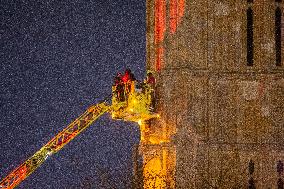 Man Descends Elizabeth Tower After Climbing With Palestinian Flag – London, UK, March 9, 2025