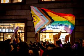 Thousands March In Barcelona For Women's Rights On March 8