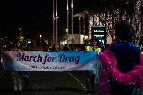 Drag march against Trump takeover of the Kennedy Center for the Performing Arts