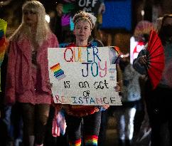 Drag march against Trump takeover of the Kennedy Center for the Performing Arts