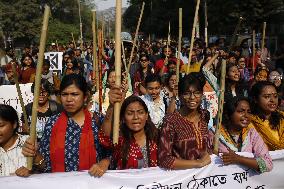 Students Protest Against Rape In Bangladesh
