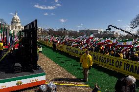 Free Iran Supporters Are Protesting In Washington D.C.