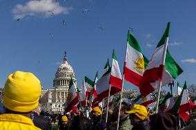 Free Iran Supporters Are Protesting In Washington D.C.