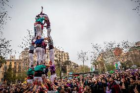 Thousands March In Barcelona For Women's Rights On March 8