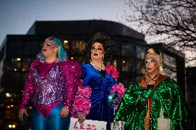 Drag march against Trump takeover of the Kennedy Center for the Performing Arts