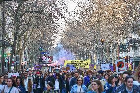 International Women's Day In Paris, France