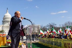 Free Iran Supporters Are Protesting In Washington D.C.