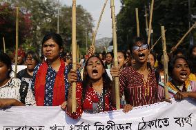 Students Protest Against Rape In Bangladesh