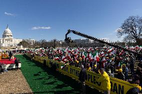 Free Iran Supporters Are Protesting In Washington D.C.