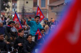 Pro-monarchists Hit The Street Of Nepal In Welcome Of Former King Gyanendra Bir Bikram Shah