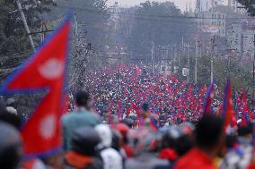 Pro-monarchists Hit The Street Of Nepal In Welcome Of Former King Gyanendra Bir Bikram Shah