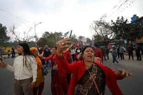 Pro-monarchists Hit The Street Of Nepal In Welcome Of Former King Gyanendra Bir Bikram Shah