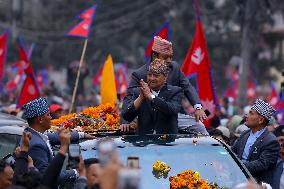 Pro-monarchists Hit The Street Of Nepal In Welcome Of Former King Gyanendra Bir Bikram Shah