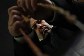 Religion: Cardinal Michael Czerny, leads the Rosary for the Pope's health in St. Peter's Square on March 8, 2025